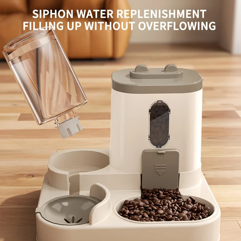 2-in-1 Automatic Pet Feeder & Water Dispenser for Cats & Small Dogs