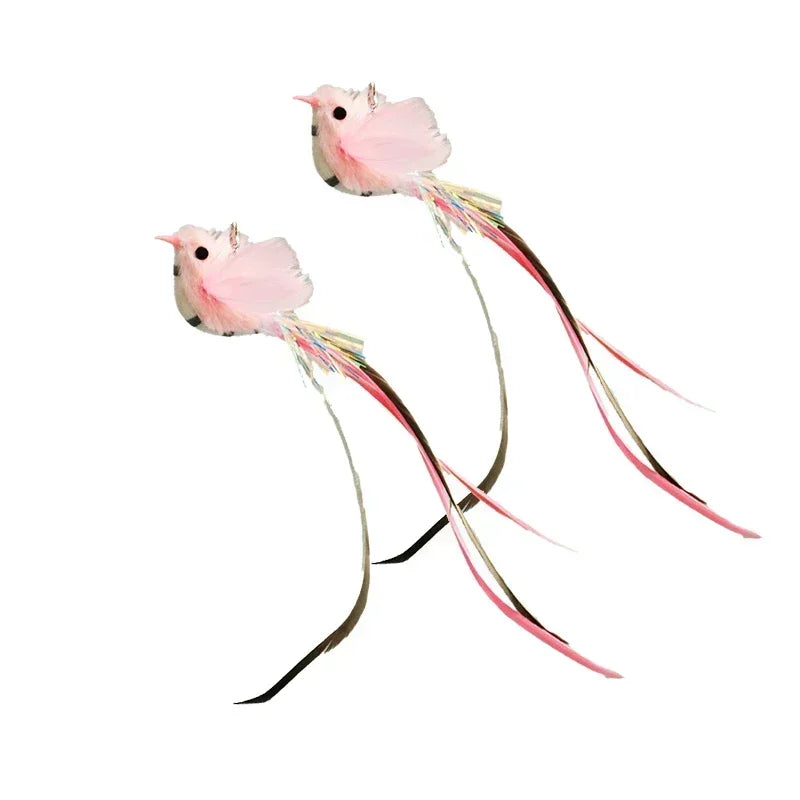Interactive Peacock Cat Wand Toy