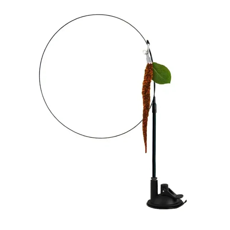 Interactive Peacock Cat Wand Toy