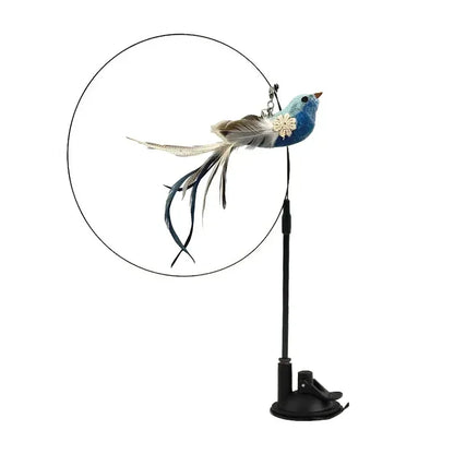 Interactive Peacock Cat Wand Toy