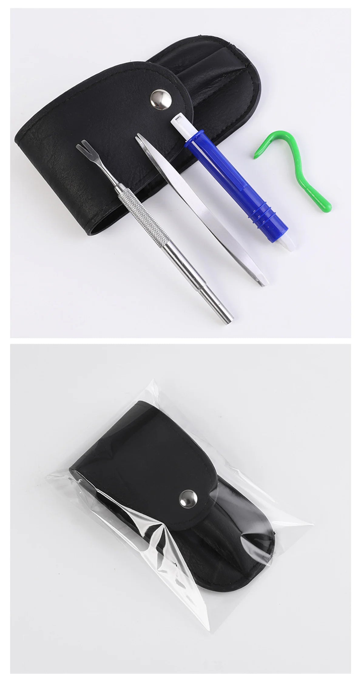 Pet Tick Remover Kit – 4-in-1 Flea, Tick & Lice Removal Tools with Travel Case for Dogs & Cats