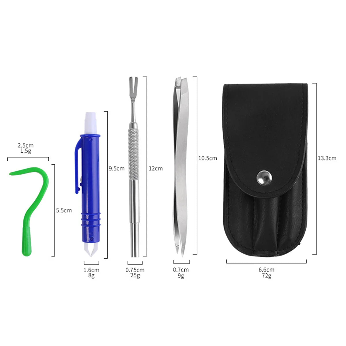 Pet Tick Remover Kit – 4-in-1 Flea, Tick & Lice Removal Tools with Travel Case for Dogs & Cats