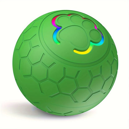Smart Dog Toy Ball – USB Rechargeable Interactive Pet Ball with Automatic Bouncing, Rolling & RGB Lights for Dogs & Cats