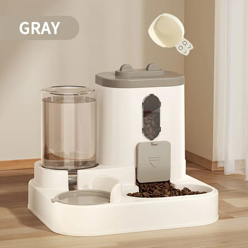 2-in-1 Automatic Pet Feeder & Water Dispenser for Cats & Small Dogs