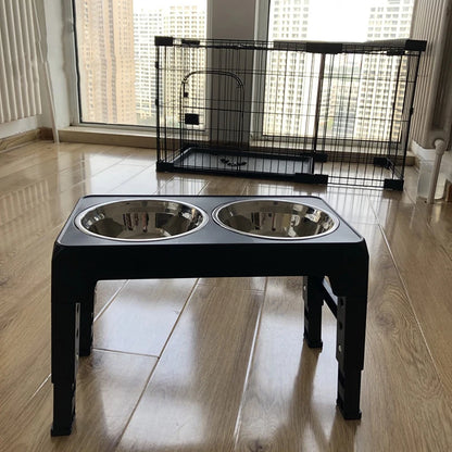 Adjustable Elevated Dog Feeder – Ergonomic Double Bowl Stand for All Breeds