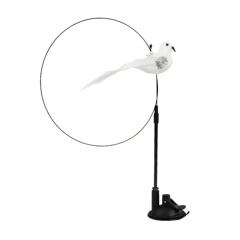 Interactive Peacock Cat Wand Toy