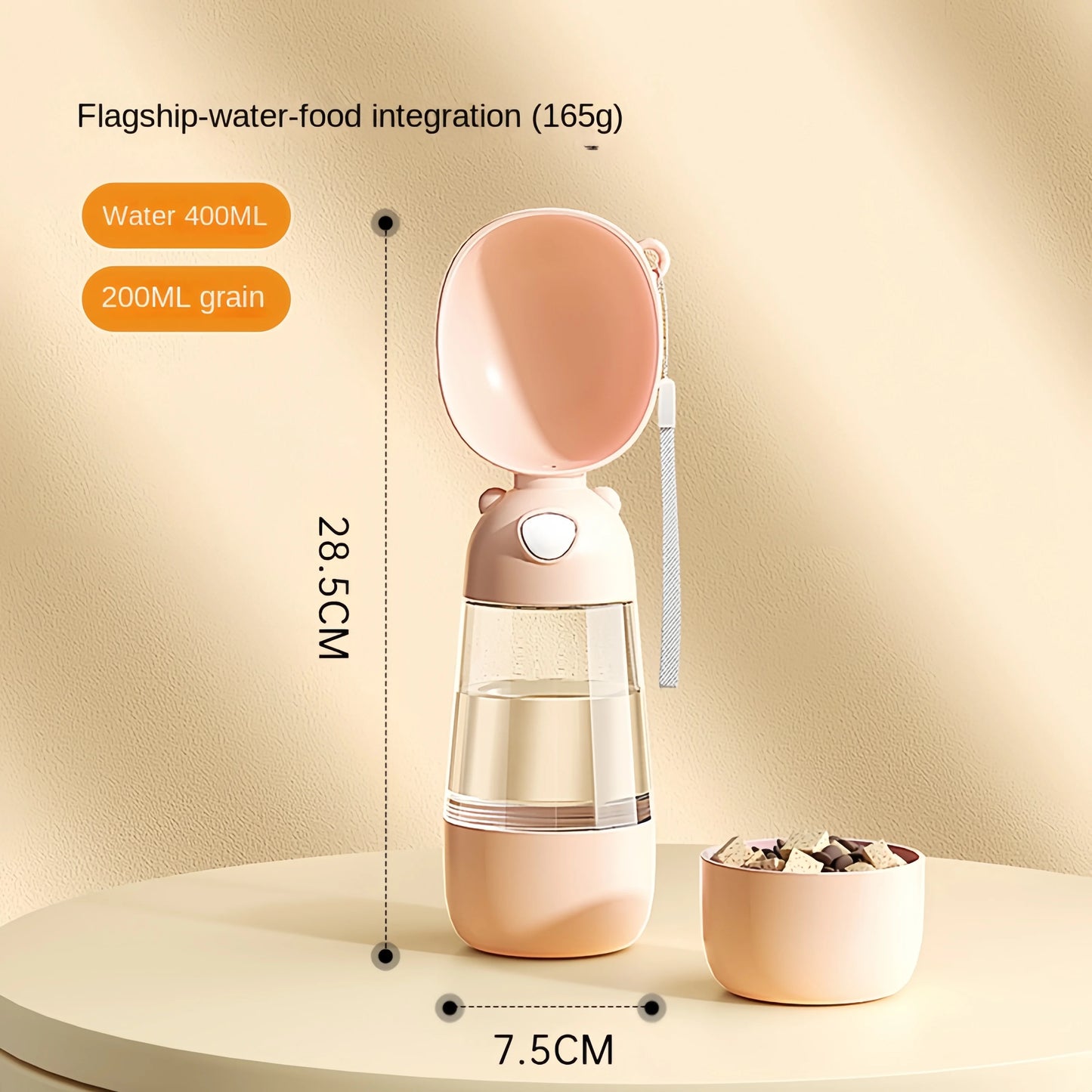 Portable 2-in-1 Pet Water Bottle & Snack Cup