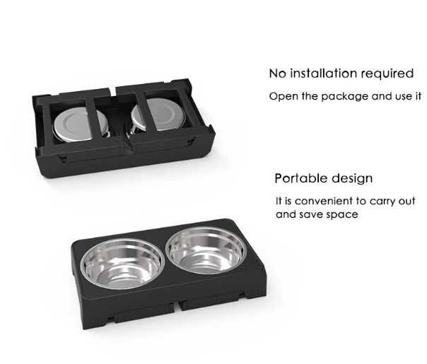 Adjustable Elevated Dog Feeder – Ergonomic Double Bowl Stand for All Breeds
