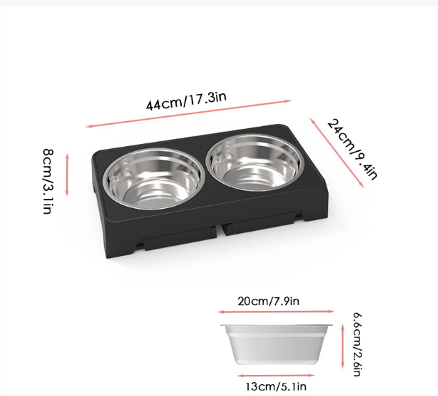 Adjustable Elevated Dog Feeder – Ergonomic Double Bowl Stand for All Breeds