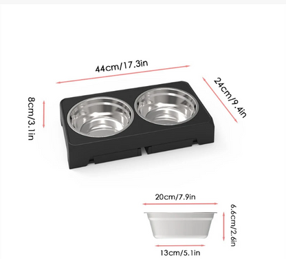 Adjustable Elevated Dog Feeder – Ergonomic Double Bowl Stand for All Breeds